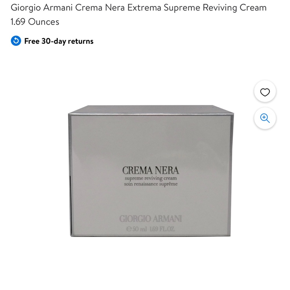NIB Giorgio Armani Crema Nera Face Crème
